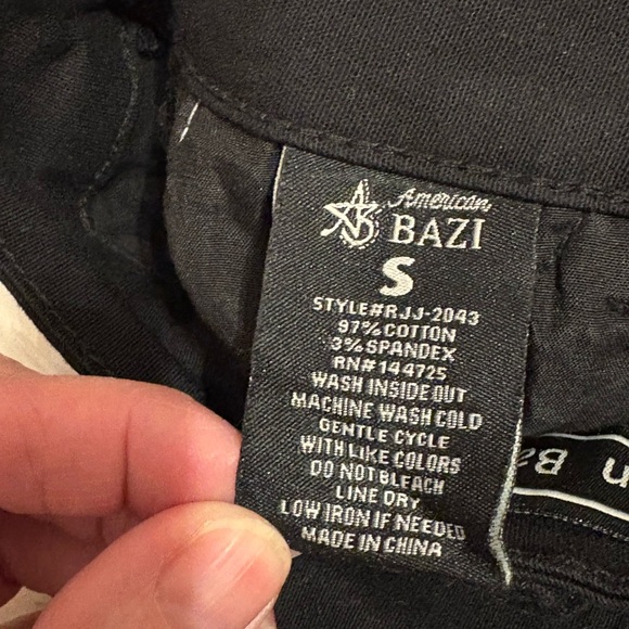 American Bazi Black and White Cargo Style Pants - Picture 7 of 8